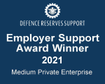 Defence Reserves Support 2021 Employer Support Award winner